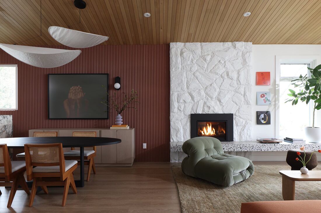 Embark Homes — Living room with fireplace