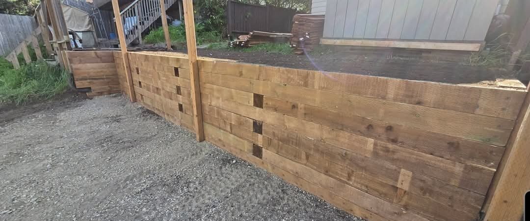 Crawfords Construction — Timber retaining wall