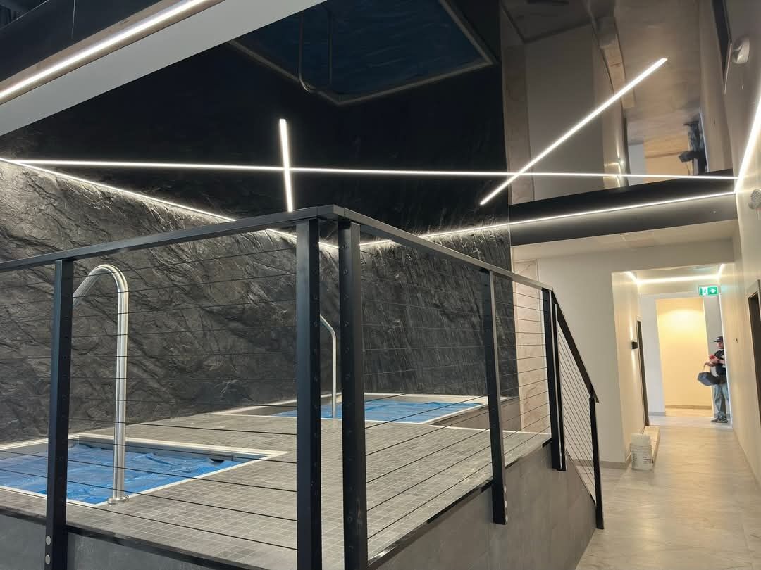 Gosur Development Inc. — Elevated plunge pools with glass railing