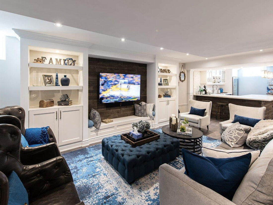 Westcliff Renovations & Construction — Living room with media wall