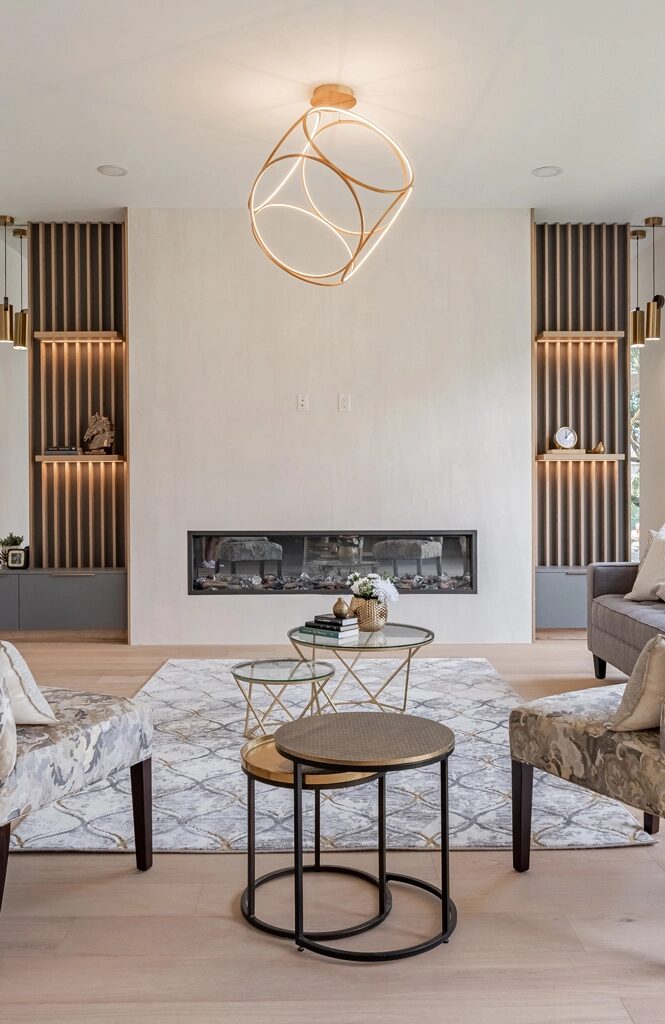 Stallion Homes — Living room with fireplace