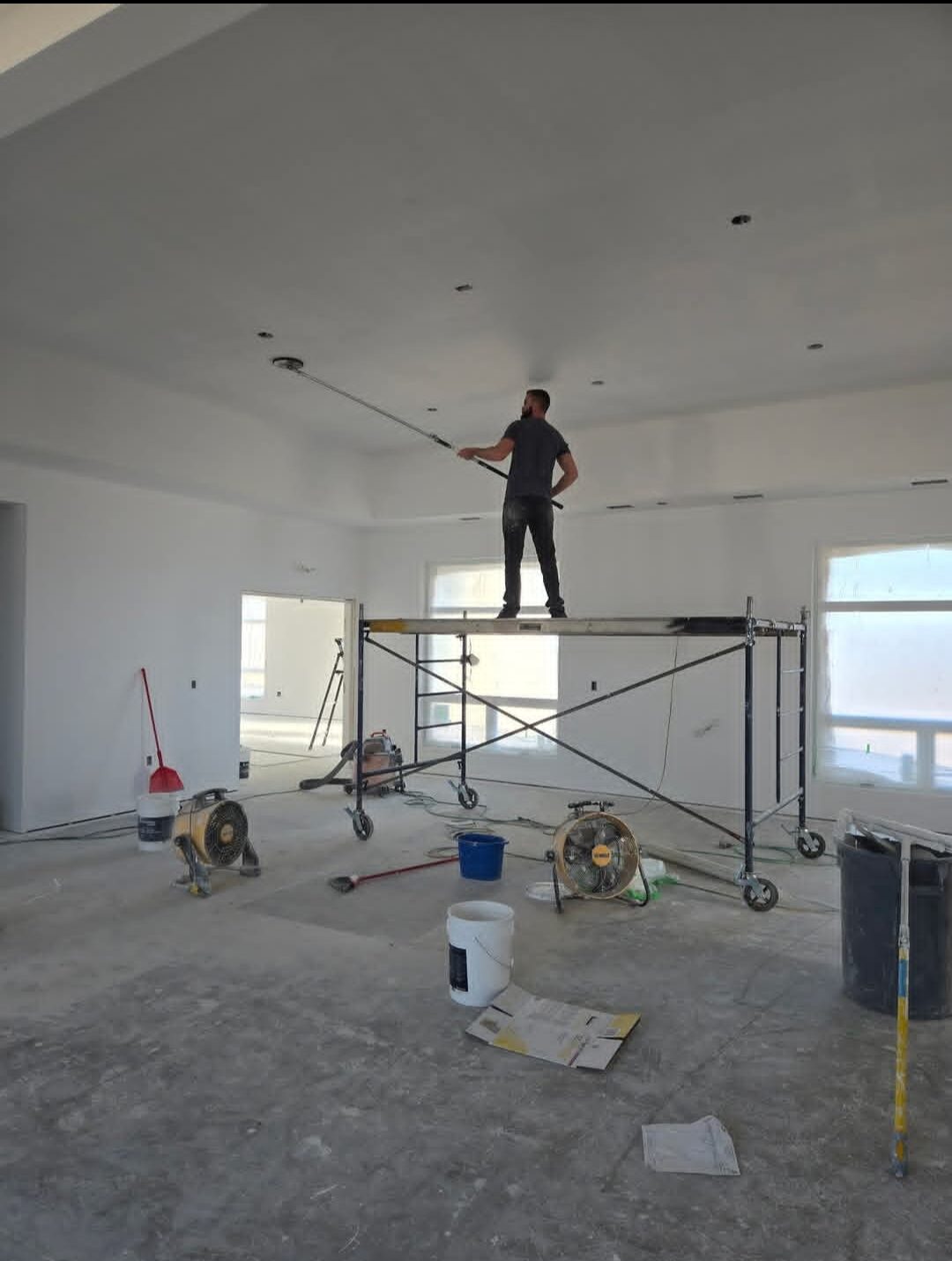 Form & Finish Drywall Ltd — Finishing the ceilings in a new home