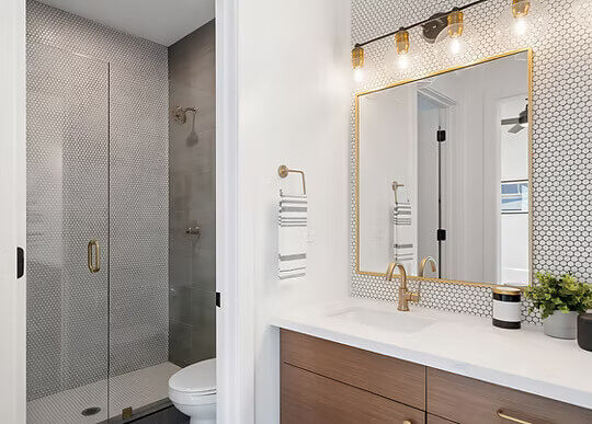 Coronation Construction — Modern bathroom remodel