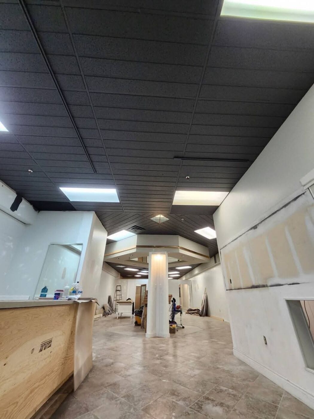 Done Right Renovations — Commercial interior renovation with new drop ceiling and drywall