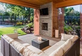 Sams Handyman Services-Renovations — Covered patio & outdoor fireplace