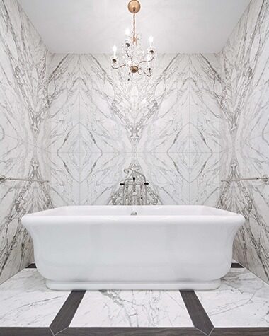 310RENO Design and Renovation — Freestanding tub & marble bath