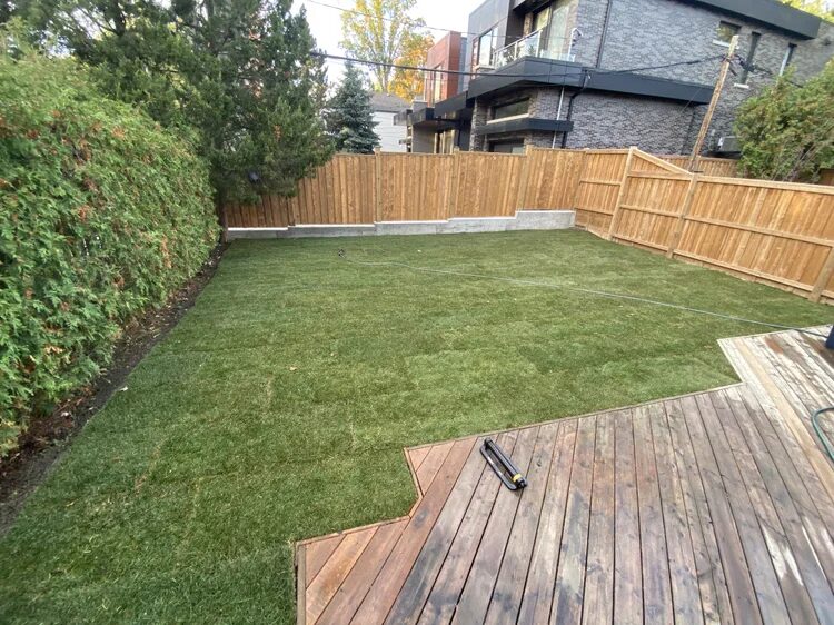 West Toronto Home Renovations — Backyard landscaping and deck