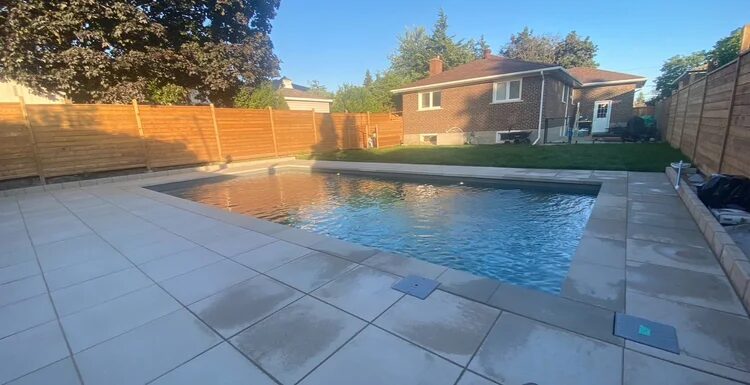 West Toronto Home Renovations — Pool and stone patio
