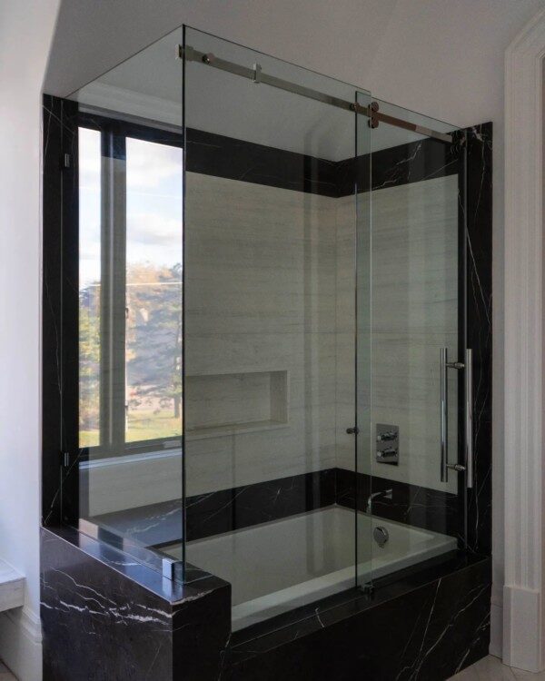 Crystal Lake Glass — Frameless glass shower enclosure