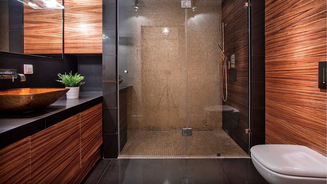 Strongback Contracting — Wood bathroom